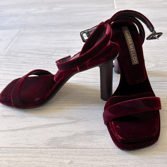 Tamara Mellon pillow top heels in Burgundy. Size-36. Never worn. No Box. - Picture 1 of 3
